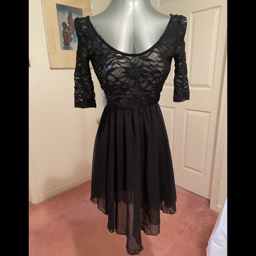 Solemio Dress black lace bodice